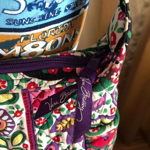 Vera Bradley Quilted Floral Shoulder Bag Purse - Picture 2 of 7